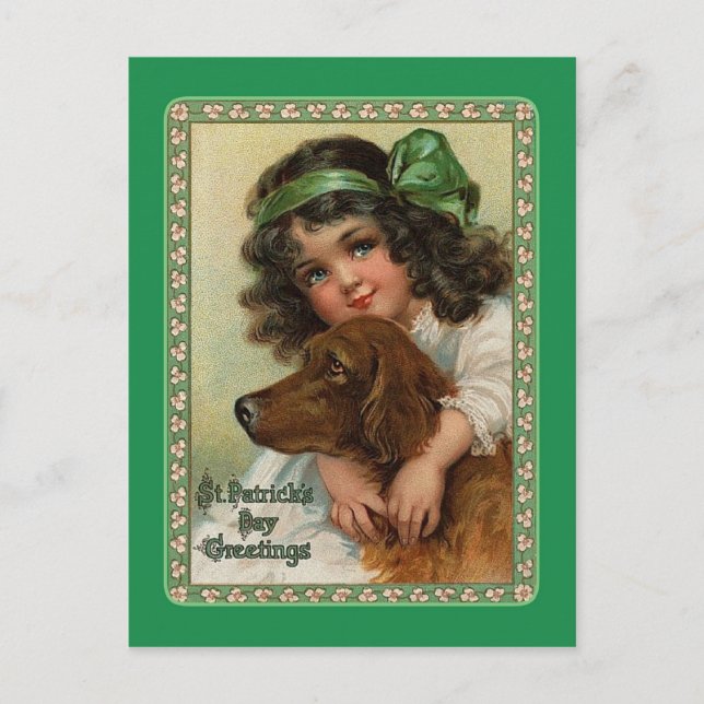Carte postale vintage St Patrick's Day (Devant)