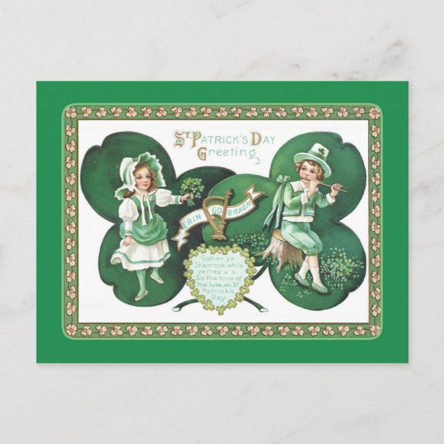 Carte postale vintage St Patrick's Day (Devant)