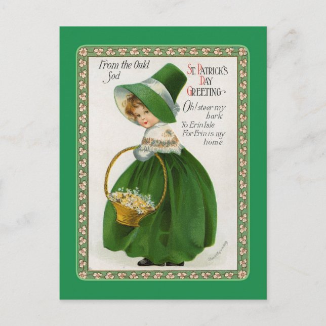 Carte postale vintage St Patrick's Day (Devant)