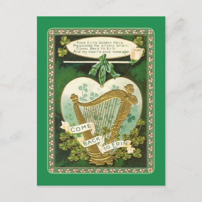 Carte postale vintage St Patrick's Day (Devant)