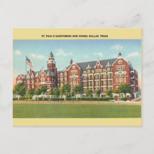Carte postale vintage St. Paul's Sanitarium Dallas