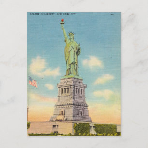 Carte Postale Vintage, Statue de la Liberté, New York