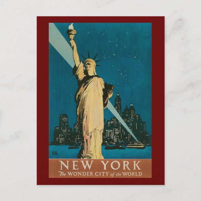 Carte Postale Vintage Statue of Liberty Postcard (Devant)