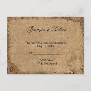 Carte postale vintage Steampunk Bride RSVP