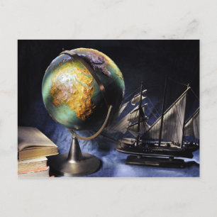 Carte Postale Vintage still life with globe