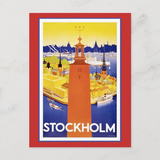 Carte Postale Vintage Stockholm (Devant)