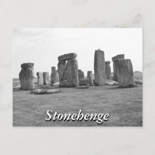 Carte postale vintage Stonehenge en noir et blanc