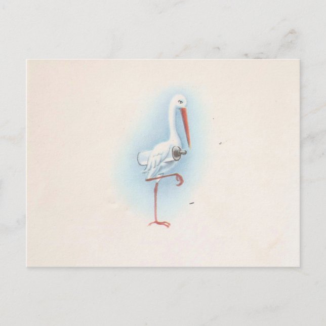 Carte Postale Vintage Stork (Devant)