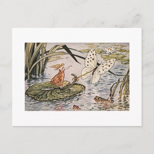Carte Postale Vintage Storybook Thumbelina (Devant)