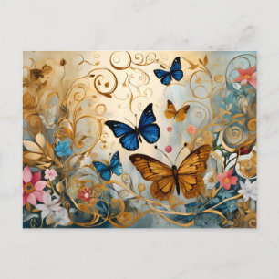 Carte Postale Vintage Style Butterfly # 4