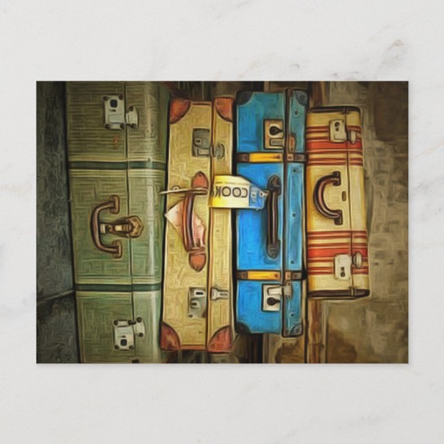 Carte Postale Vintage suitcases (Devant)