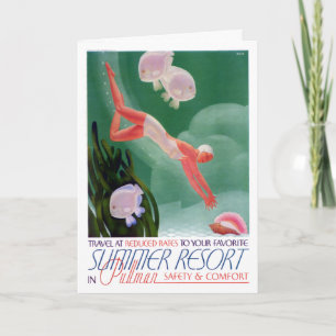 Carte postale vintage Summer Resort Railway Travel