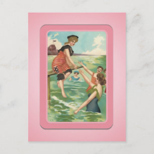 Carte postale vintage Sun Bather Beach Babes