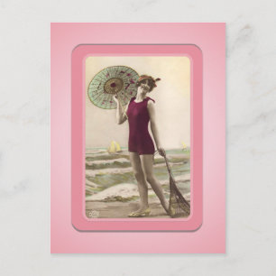 Carte postale vintage Sun Bather Beach Babes