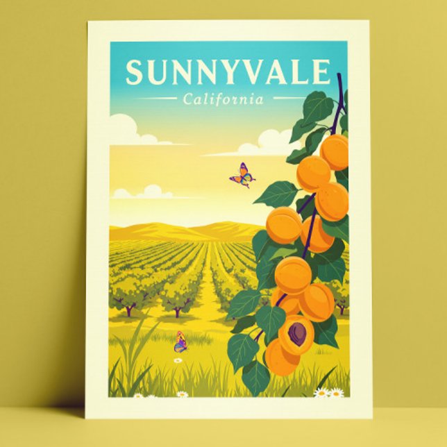 Carte Postale Vintage Sunnyvale Californie (Créateur téléchargé)