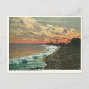 Carte Postale Vintage Sunset Mackinac Island Michigan