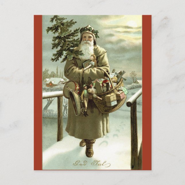 Carte postale vintage Swedish Santa Claus (Devant)