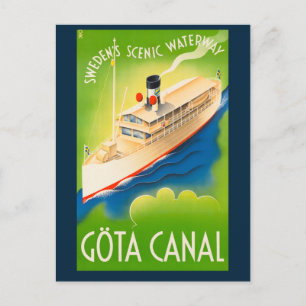 Carte postale vintage Swedish Ship Travel