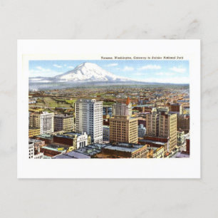 Carte Postale Vintage Tacoma, Washington, City View