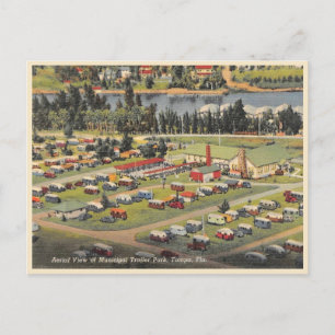 Carte Postale Vintage Tampa Florida Municipal Trailer Park