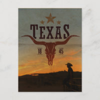 Carte postale vintage Texas Cowboy Travel