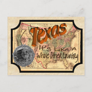 Carte postale vintage Texas Old
