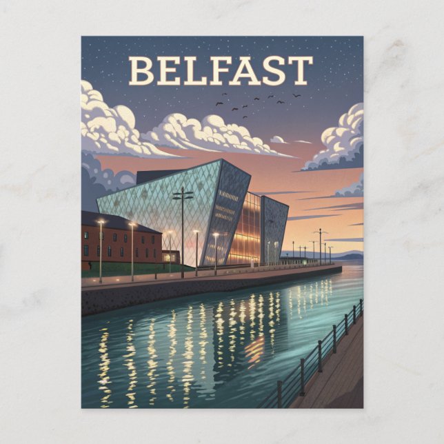 Carte Postale Vintage Titanic Belfast Travel (Devant)