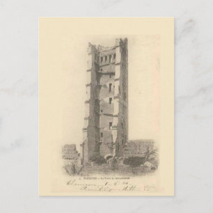 Carte Postale Vintage, TLEMCEN, algeria tour de Mansourrah
