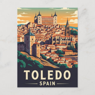 Carte Postale Vintage Toledo Espagne Alcazar Travel