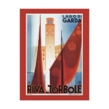 Vintage Torbole Riva Lake Garda Voyage italien