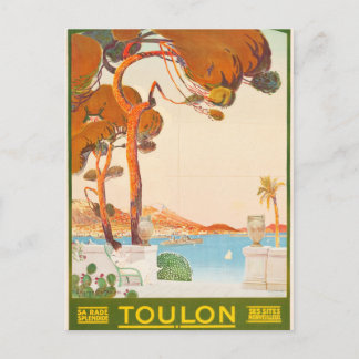 Carte Postale Vintage Toulon Cote D'Azur Provence Alpes Travel