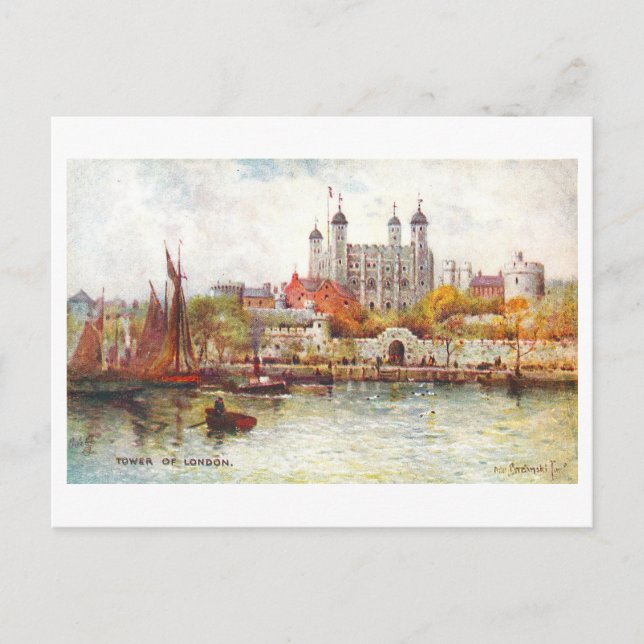 Carte postale Vintage Tower of London (Devant)
