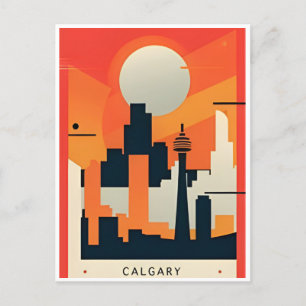 Carte Postale Vintage travel Calgary Alberta Canada edmonton