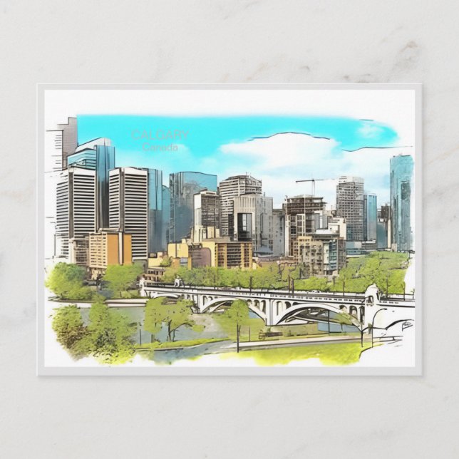 Carte Postale Vintage travel Calgary Alberta Canada edmonton (Devant)