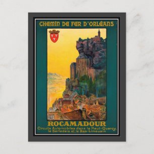 Carte Postale Vintage travel France, Rocamadour -