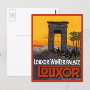 Carte Postale Vintage Travel, Louxor Winter Palace, Egypt Africa