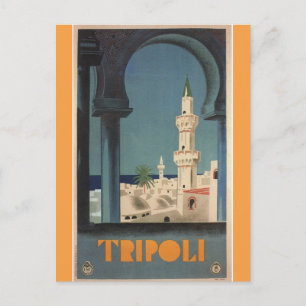 Carte Postale Vintage Tripoli Libye Voyage