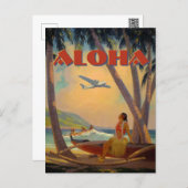 Carte Postale Vintage Tropical Hawaii Aloha (Devant / Derrière)