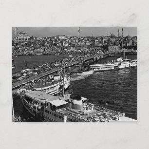 Carte Postale Vintage Turquie Istanbul Port de Galata