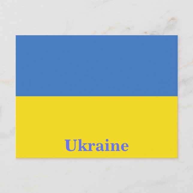 Carte Postale Vintage Ukraine Drapeau Tourisme (Devant)