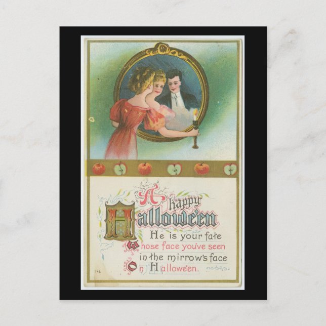 Carte Postale Vintage "Un Halloween heureux" (Devant)