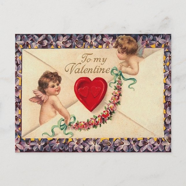 Carte postale vintage Valentine (Devant)
