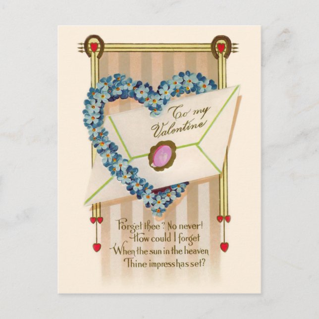 Carte postale vintage Valentine (Devant)