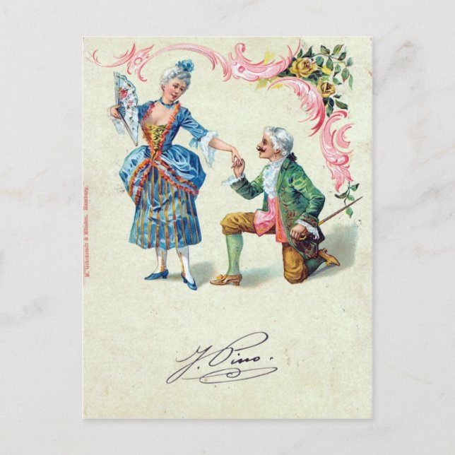 Carte postale vintage Valentine (Devant)