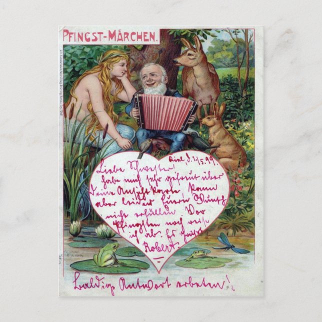 Carte postale vintage Valentine (Devant)