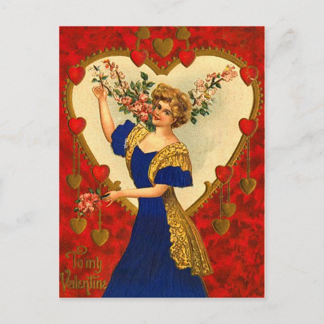 Carte postale vintage Valentine (Devant)