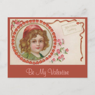 Carte postale Vintage Valentine Girl