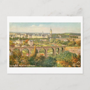Carte Postale Vintage Vallée de la Petrusse, Luxembourg