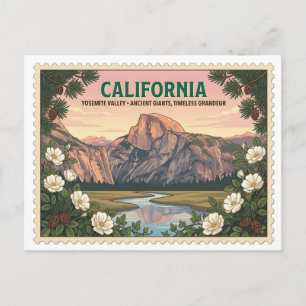 Carte Postale Vintage Vallée de Yosemite Parc National de Califo