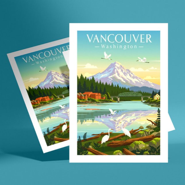 Carte Postale Vintage Vancouver Washington (Créateur téléchargé)